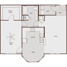 1 Bed 2033 floor plan